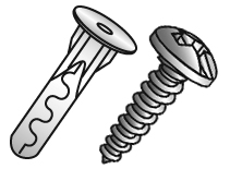 Product image for Cully 39411J #8-10 Phillips/Slotted Toggler® Alligator® Solid & Hollow Wall Anchor Kit, Plastic, Jar