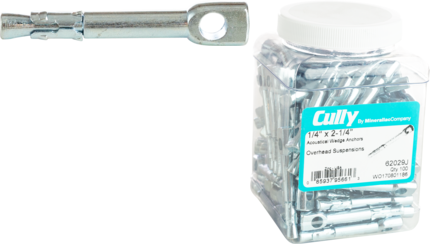 Product image for Cully 62029J 1/4 x 2-1/4" Acoustical Wedge Anchors, Overhead Suspensions, Jar