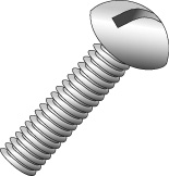 Product image for Cully 53116SS316J 3/8-16 x 1" Machine Screw, Round Head, Slot, Type 316 Stainless Steel, Jar