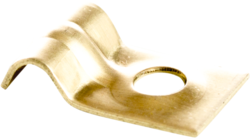 Product image for Cully 105E Jiffy Clip, One Hole Strap, Fits 1/4" Tubing, Brass