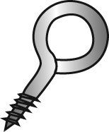 Product image for Cully 66400 #0 Screw Eyes, Inside Eye Diameter 13/16", Zinc