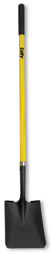 Cully 37253 Size #2 Square Point Shovel, 47" Fiberglass Handle Product image for Cully 37253 Size #2 Square Point Shovel, 47" Fiberglass Handle