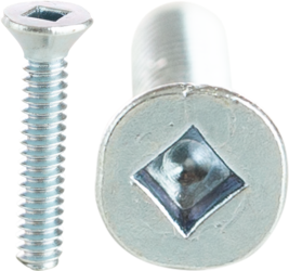 Product image for Cully 20724J 10-24 x 1-1/2" Machine Screws, Flat Head, Square, Zinc Plated