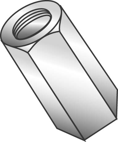 Product image for Cully 59605J 5/16"-18 Rod Coupling, Hex, Zinc Plated, Jar