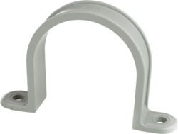 Product image for Minerallac PS125 Plastic Two-Hole Strap, Fits 1-1/4" PVC Conduit, Gray