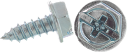 Product image for Cully 77016J 10 x 1" Hex Washer Head Sheet Metal Screw, Phillips/Slotted Combo - Zinc (100/Jar)