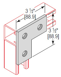 Product image for Minerallac CP3HEG 3 Hole Corner Plate, Zinc Plated