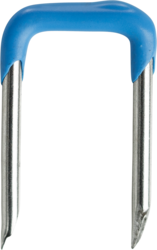 Product image for Minerallac IPVC2A 1-1/4 x 9/16" PVC Dipped Metal Cable Staples, Fits 3 Conductor #10, #12 & #14 Romex, BX, MC & other cable, Blue