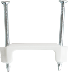 Product image for Minerallac IPS75A Insulated Plastic Cable Staples,  2 Wire Nm And Uf Cable Up To #8, 3 Wire Uf Cable Up To #12 and Other Cable Up To 3/4" Wide, White