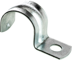Product image for Minerallac K55 Jiffy Clip, One Hole Strap, Fits 1" EMT Conduit, Pre-Galvanized