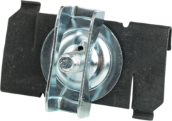 Product image for Minerallac SCT3 Twist On T-Bar Hanger, Fits 1" T-Bar, 1/4"-20 x 5/8" Stud with Wing Nut Washer, Spring Steel