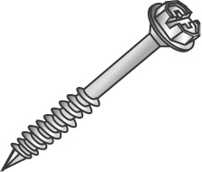 Product image for Cully 60328ND-1000 1/4 x 1-3/4" Concrete Screws, Hex Washer Head, Slotted, Blue