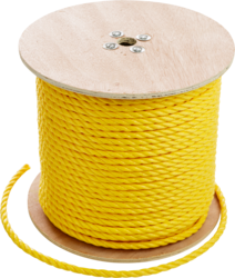 Product image for Minerallac 67846 3/4" x 600ft Yellow Polypropylene Pull Rope, Work Load 756 lbs.
