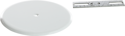 Product image for Cully 90010 5-1/4" Adjustable Ceiling Cover Plate, Use with 3" and 4" Outlet Boxes, White