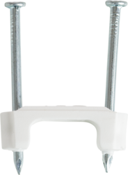 Product image for Minerallac IPS50C Insulated Plastic Cable Staples,  2 and 3 Wire Nm Cable Up To #12, 2 Wire Uf Cable Up To #12 and Other Cable Up To 1/2" Wide, White