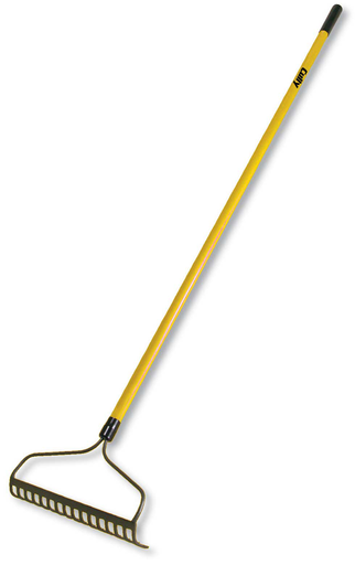 Product image for Cully 37166 Forged Head 16 Tine Bow Rake, 60" Fiberglass Handle