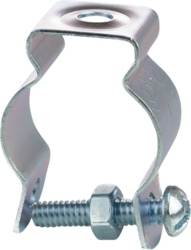Product image for Minerallac 0B Conduit Hanger with Bolt and Nut, Fits 1/2" EMT or 3/8 to 1/2" Rigid/IMC, Zinc Plated