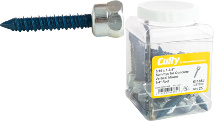 Product image for Cully 61186J 5/16 x 1-3/4" Sammys® for Concrete, Vertical Mounting, 3/8" Rod, Model #CST 20