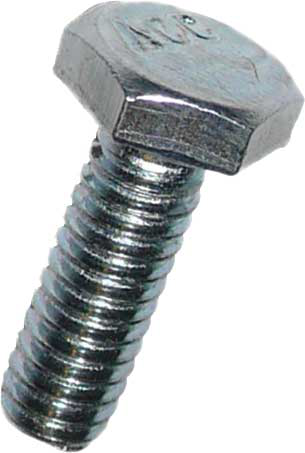 Product image for Cully 55006J 1/4-20 x 3/8" Hex Head Bolt, Grade 2, Fully Threaded, Zinc Plated, Jar