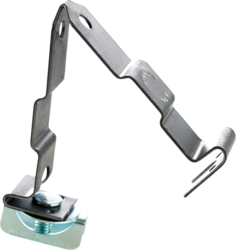 Product image for Minerallac DWC1 T-Bar Drop Wire Clip, Fits 1" T-Bar, 1/4"-20 x 5/8" Stud with Wing Nut Washer, Pre-Galvanized