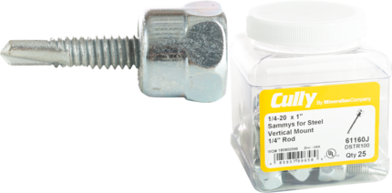 Product image for Cully 61162J 1/4-14 x 2" Sammys® for Steel, Vertical Mounting, 1/4" Rod, Model #DST 200