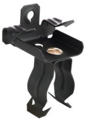 Product image for Minerallac BC91675 Hammer On Beam Clamp and Push In Conduit Clip Assembly, Beam Clamp Fits 9/16-3/4" Flange, Conduit Clip Fits 3/4" EMT and 1/2"