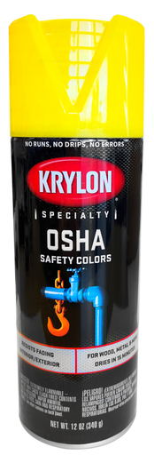 Krylon 37476 Industrial Tough Coat Acrylic Enamel Paint, OSHA Yellow, 16 oz Product image for Krylon 37476 Industrial Tough Coat Acrylic Enamel Paint, OSHA Yellow, 16 oz