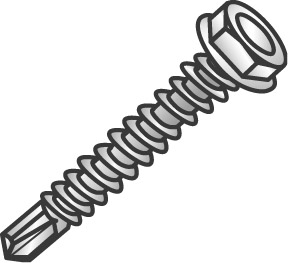 Product image for Cully 79216P 12-14 x 1" Tek Screws, Hex Washer Head, Zinc Plated