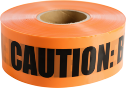 Product image for Cully 94617 3" x 1000' Non-Detectable "CAUTION: BURIED TELEPHONE LINE BELOW" Underground Burial Tape, Orange with Black Lettering