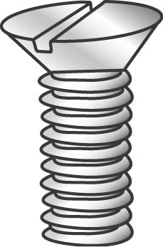 Product image for Cully 50748 10-32 x 3" Machine Screws, Flat Head, Slotted, Zinc