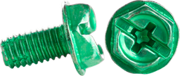 Cully 80006J Green Grounding Screw - Zinc (100/Jar)