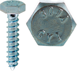 Cully 57016J 1/4 x 1" Hex Lag Screw, Zinc Plated (100/Jar)