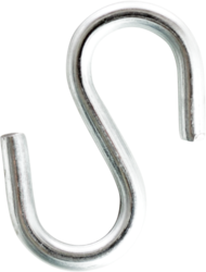 Cully 70024J 1-1/2" S-Hook, Zinc (100/Jar)