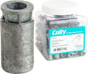 Product image for Cully 60206J 10-24 Lead Machine Screw Anchors, Jar