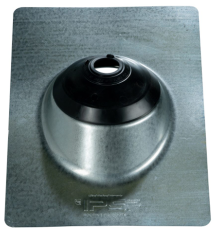 Product image for Cully 95031 1/2, 3/4, and 1" Pipe Elastomer Collar Flashing, Pre-Galvanized