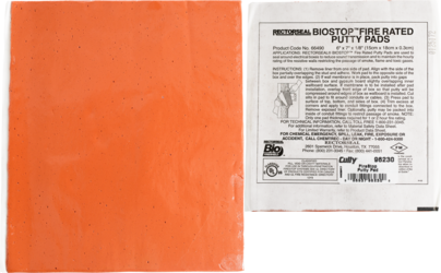 Product image for Cully 96230 Firestop Putty Pad, 6 x 7 x 1/8", Covers Two (2) Gang Boxes, STC Rating 60