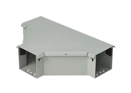 90-Degree Flush Tee, fits 6.00x6.00, Gray, Steel