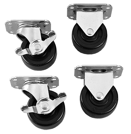 Caster Plate Kit, fits 18.00 deep, Gray, Steel