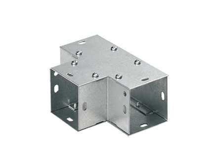 Galvanized 90-Degree Flush Tee, 8.00x8.00, Steel