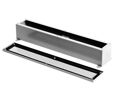 Screw Cover Wiring Trough, NEMA Type 12, 4.00x4.00x12.00, Gray, Steel