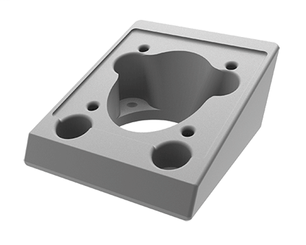 Angle Adapter for HMI Pedestal, fits 4x4 Pedestal, Aluminum