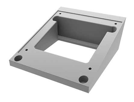 Angle Adapter for HMI Pedestal, fits 8x8 Pedestal, Aluminum