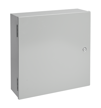 Medium Hinged-Cover, Type 1, 16.00x12.00x6.62, Gray, Steel