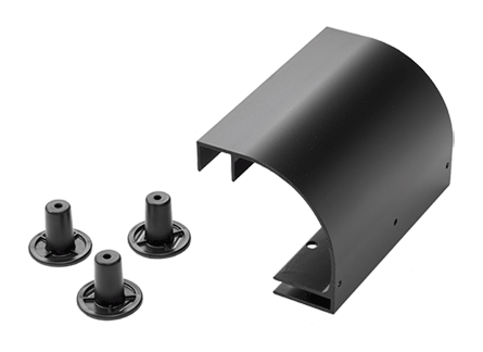 Stringer Radius Drop Kit, Black, Aluminum