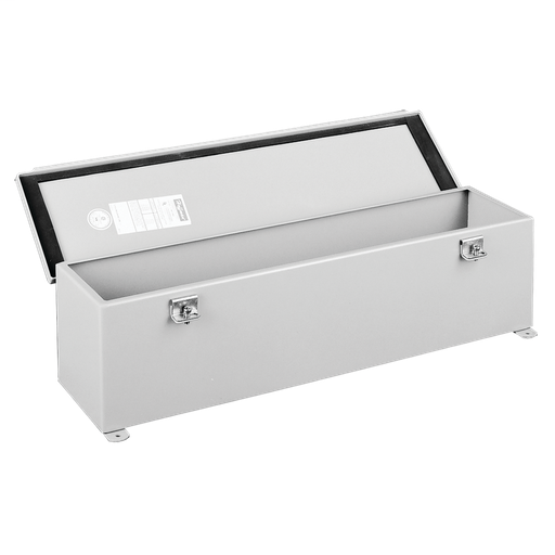 Hinged Cover Wiring Trough, NEMA Type 12, 2.50x2.50x18.00, Gray, Steel