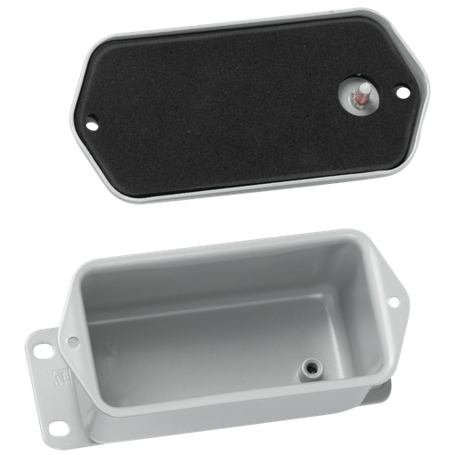 Screw Cover, Contoured, Type 4, 4.00x4.00x2.62, Gray, Steel