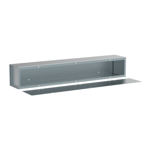 Wiring Trough, NEMA Type 1, 4.00x4.00x60.00, Gray, Steel