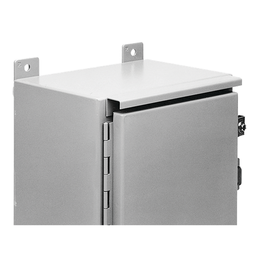 Drip Shield Kit for Single-Door Wall-Mount Enclosures, fits B=30.00, Gray, Steel