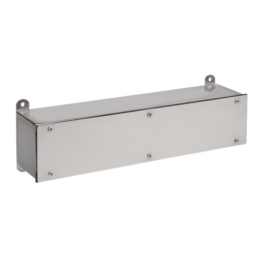 Screw Cover Wiring Trough, NEMA Type 4X, 12.00x12.00x24.00, Stainless Steel