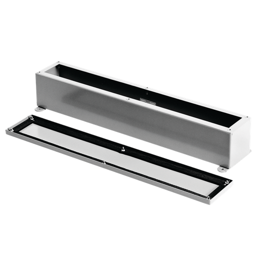 Screw Cover Wiring Trough, NEMA Type 12, 4.00x4.00x18.00, Gray, Steel